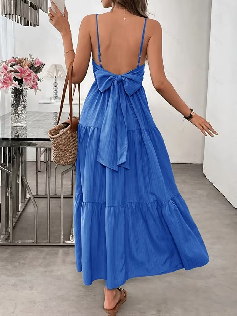 Solid Color Off-the-Shoulder Dress for Women