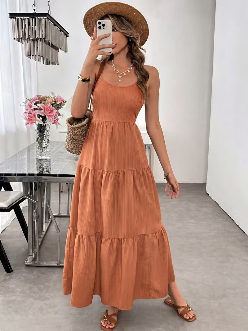 Solid Color Off-the-Shoulder Dress for Women
