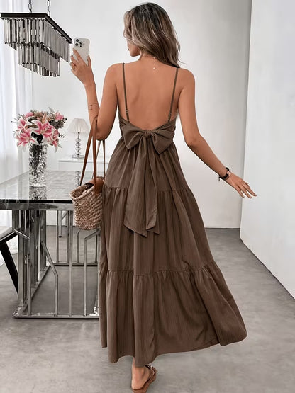 Solid Color Off-the-Shoulder Dress for Women