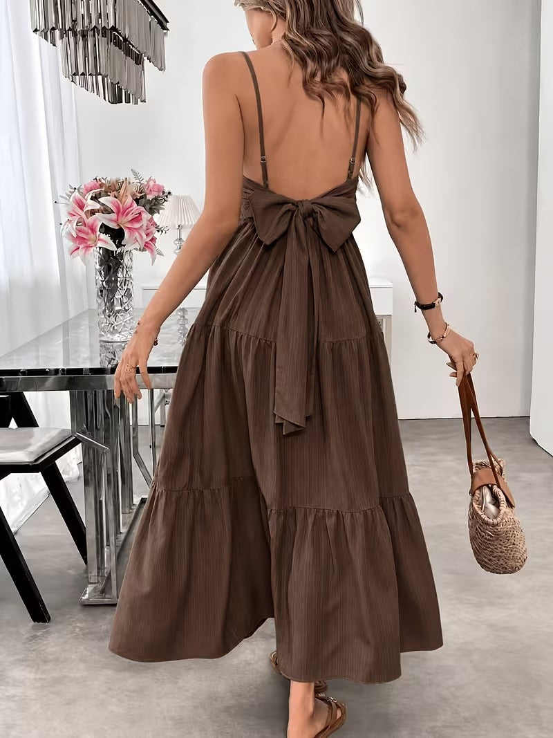 Solid Color Off-the-Shoulder Dress for Women