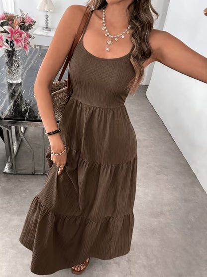 Solid Color Off-the-Shoulder Dress for Women