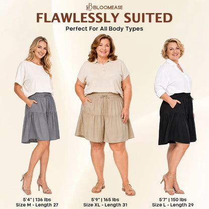 BloomEase - Women's Lightweight Stretch Comfy Flowy Shorts