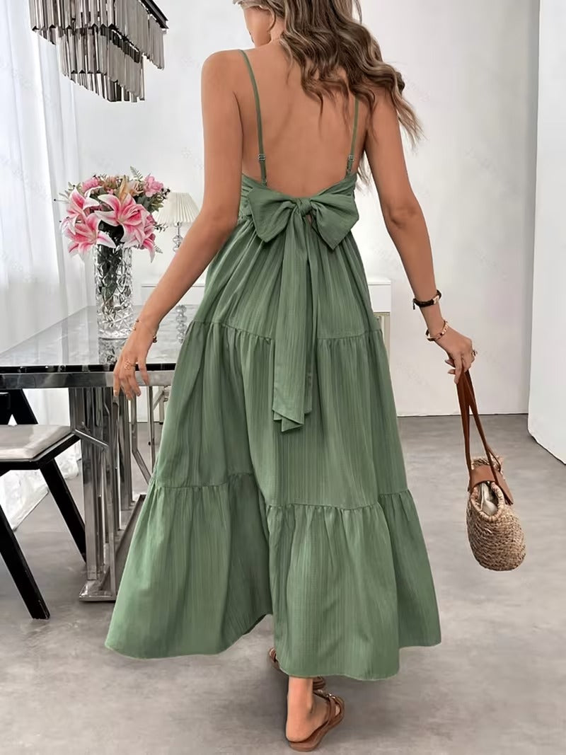 Solid Color Off-the-Shoulder Dress for Women