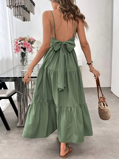 Solid Color Off-the-Shoulder Dress for Women