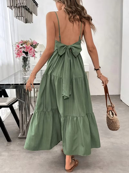 Solid Color Off-the-Shoulder Dress for Women