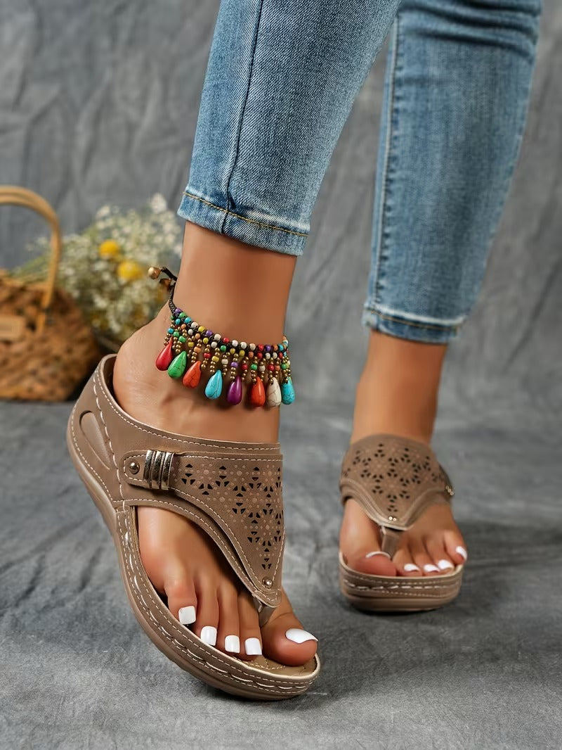 CloudStep Chic Wedge Sandals for Women – Lightweight, Breathable, & Pain-Free Daily Wear