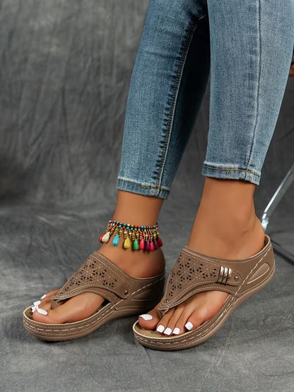 CloudStep Chic Wedge Sandals for Women – Lightweight, Breathable, & Pain-Free Daily Wear