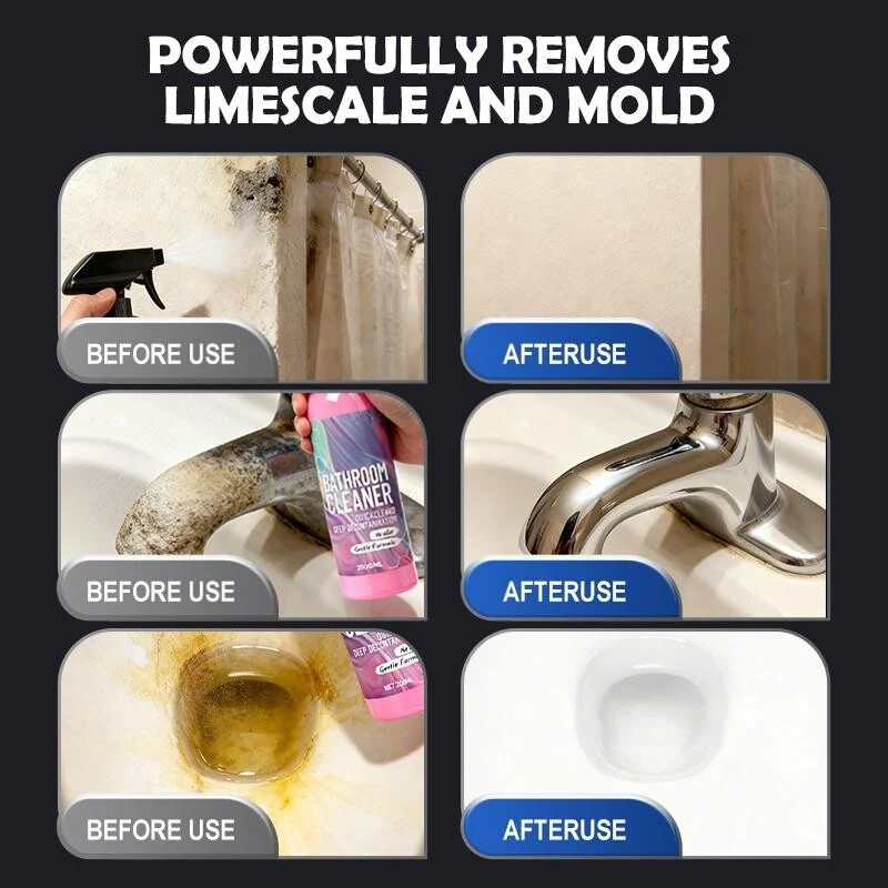 ✨✨ Bathroom Cleaner: Sparkle in Seconds, No Harsh Fumes