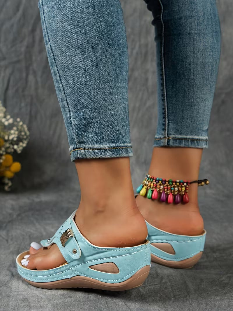 CloudStep Chic Wedge Sandals for Women – Lightweight, Breathable, & Pain-Free Daily Wear