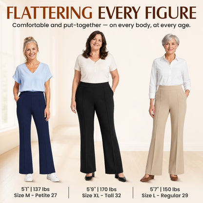 The Comfort Flex Tummy-Control Ponte Pants for Women 50+