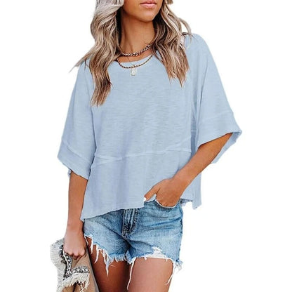 Women's Summer Casual Batwing Half-Sleeve T-Shirt