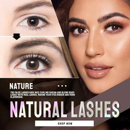 🌺 Glue-Free Self-Adhesive Lashes – 3-Second, Natural & Reusable
