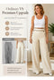 Contrast-Trim Wide-Leg Pants – legant Drape & Flattering High-Rise
