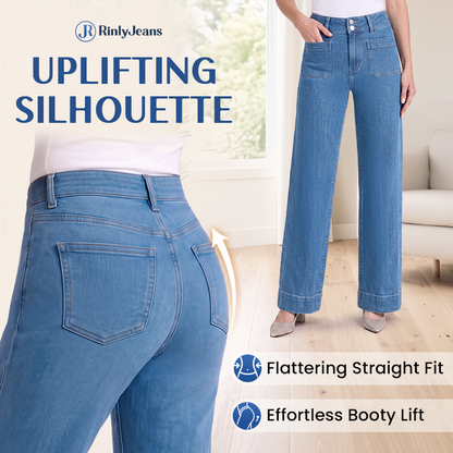 RinlyJeans - Double-Lock High Waist Tummy Control Comfort Jeans