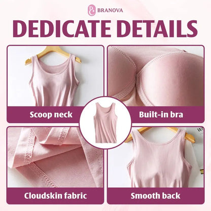 BraNova - Soft Built-In Bra Tank Top for Women