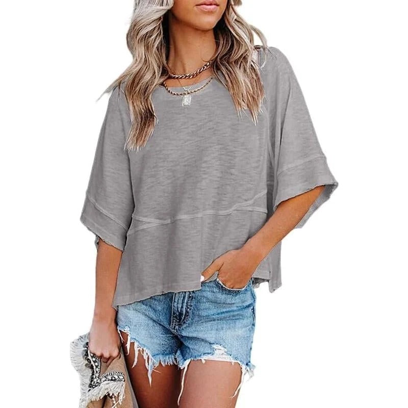 Women's Summer Casual Batwing Half-Sleeve T-Shirt