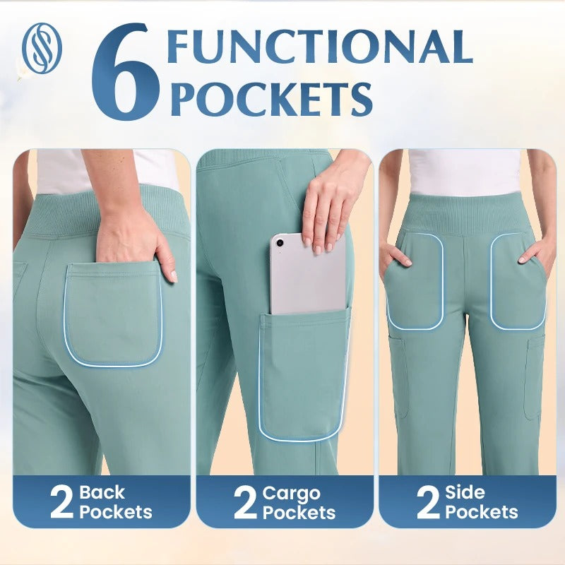 Women's Tummy-control Ultra Stretch Scrub Pants