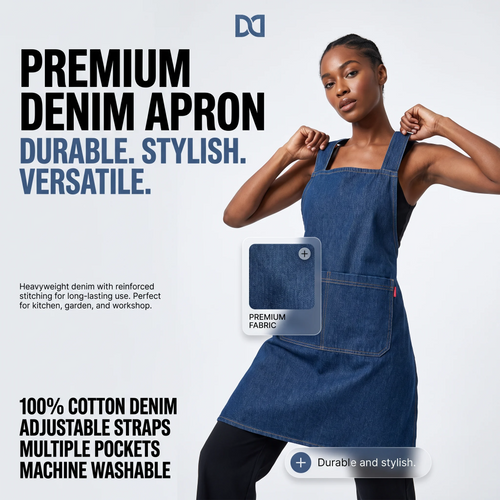 Cloud-Fit Denim Apron