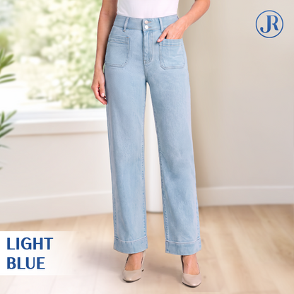 RinlyJeans - Double-Lock High Waist Tummy Control Comfort Jeans