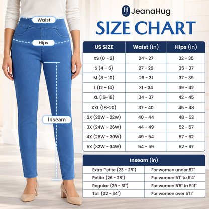 JeanaHug - Stretchy Pull-On Denim Leggings