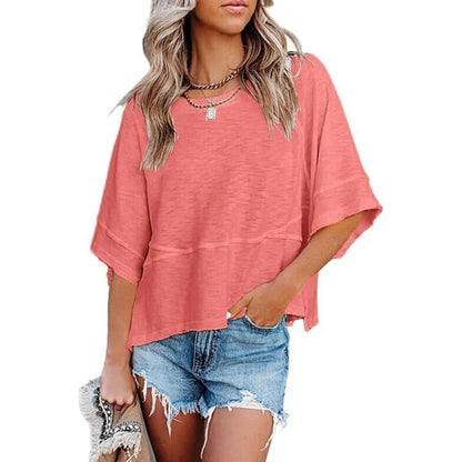 Women's Summer Casual Batwing Half-Sleeve T-Shirt