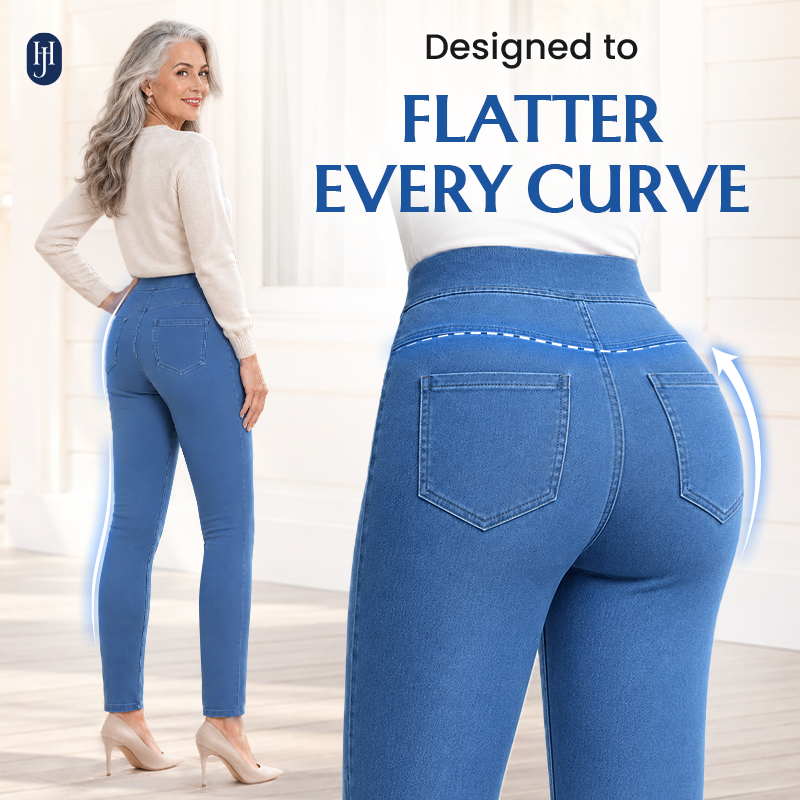 JeanaHug - Stretchy Pull-On Denim Leggings