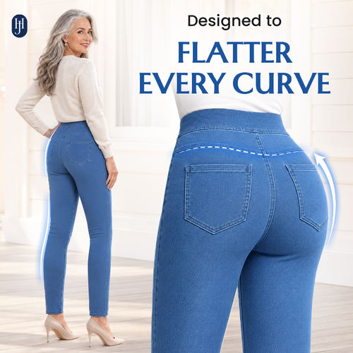 JeanaHug - Stretchy Pull-On Denim Leggings