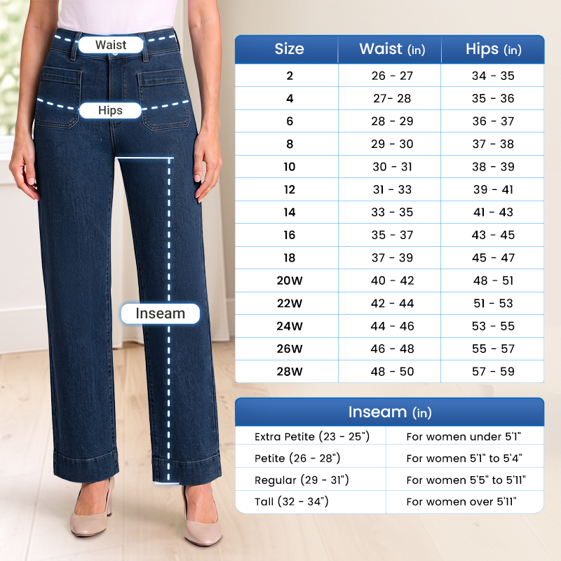 RinlyJeans - Double-Lock High Waist Tummy Control Comfort Jeans