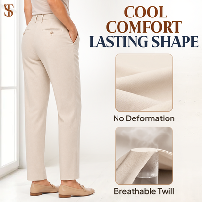 Women's Hidden Stretch Waist Twill Chinos Pants