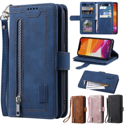 Luxury Zipper Wallet Phone Case for iPhone