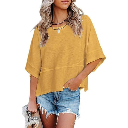 Women's Summer Casual Batwing Half-Sleeve T-Shirt