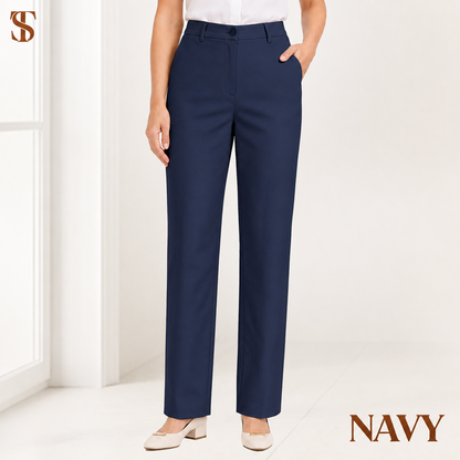 Women's Hidden Stretch Waist Twill Chinos Pants