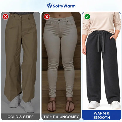 SoftyWarm - Women Cozy Fleece-Lined Relaxed Pants