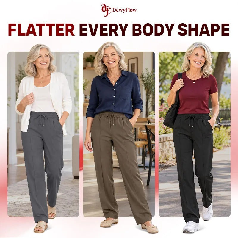 DewyFlow - #1 Elastic Waist Stretch Dress Pants for Seniors