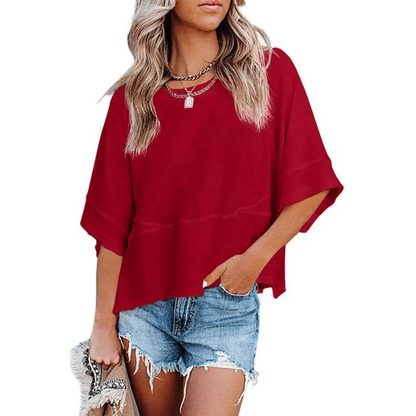 Women's Summer Casual Batwing Half-Sleeve T-Shirt