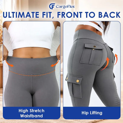 CargoFlex - Women’s High-Waist Stretch Cargo Leggings with Pockets