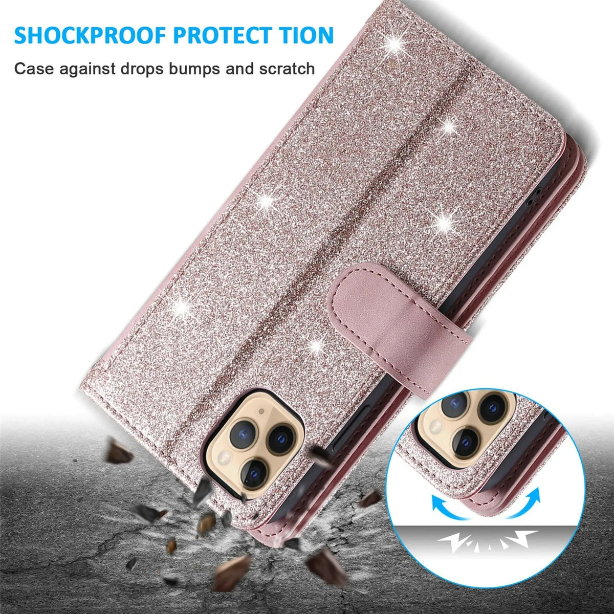 Luxury Zipper Wallet Phone Case for iPhone