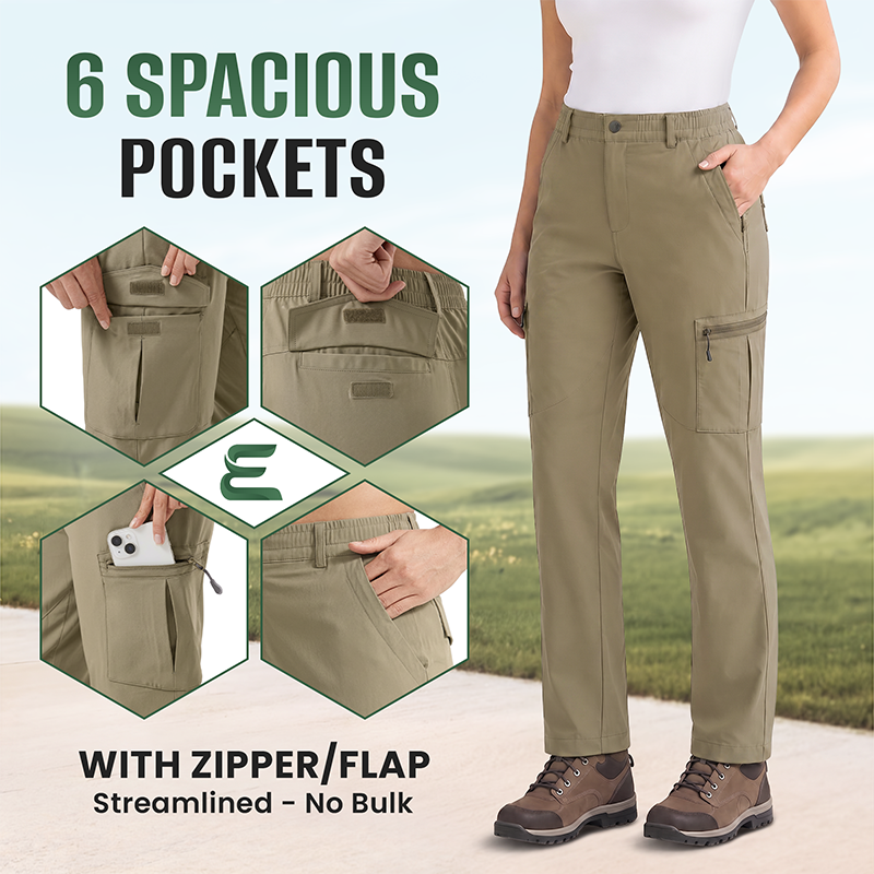EltaFlex - Women's Lightweight Stretch Everyday Cargo Pants