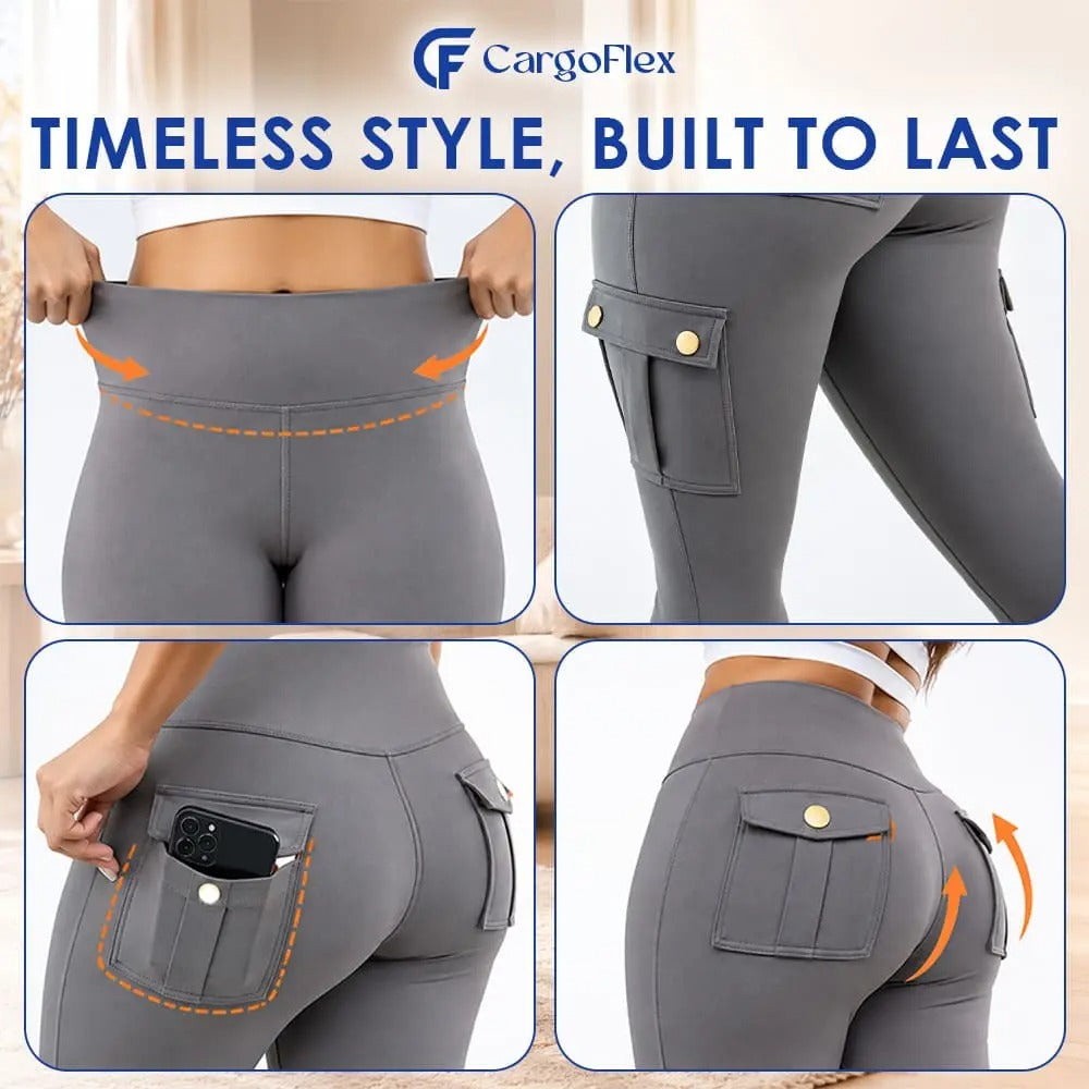 CargoFlex - Women’s High-Waist Stretch Cargo Leggings with Pockets