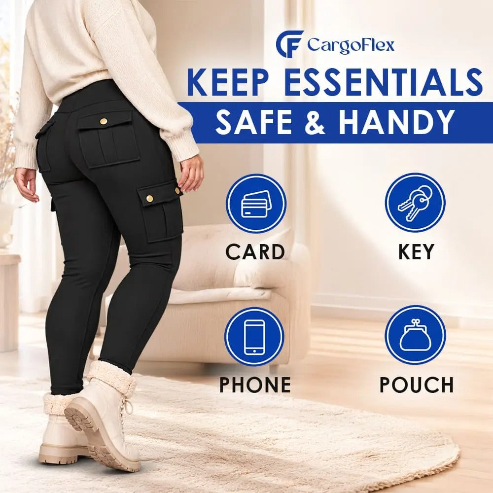 CargoFlex - Women’s High-Waist Stretch Cargo Leggings with Pockets