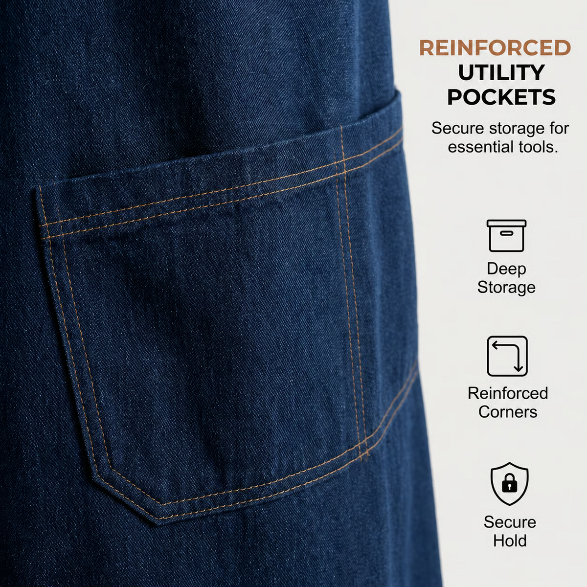 Cloud-Fit Denim Apron