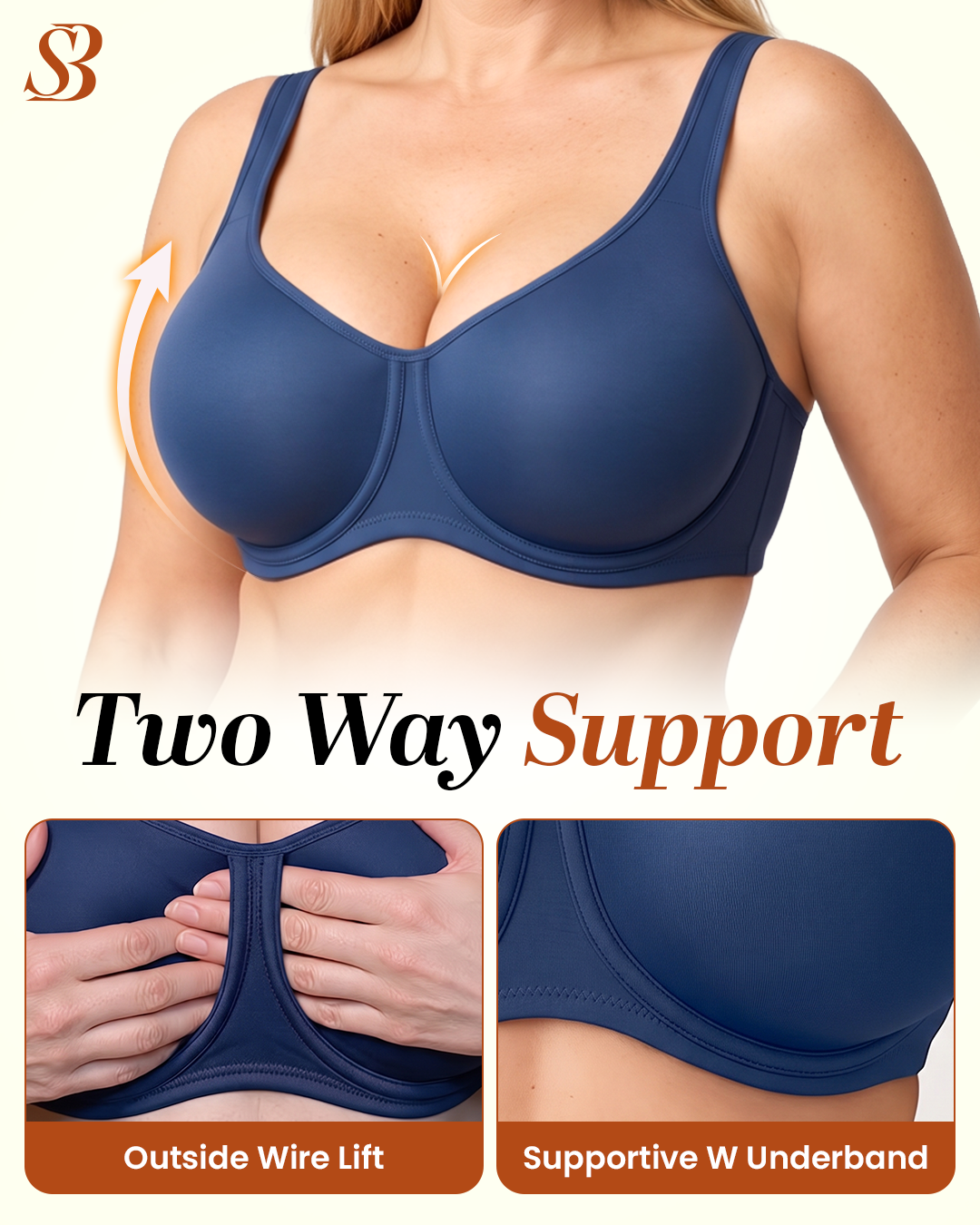 Shelara Bra - Outside-Wire Seamless Support Bra