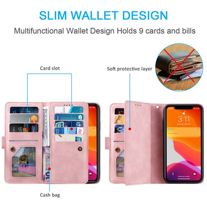 Luxury Zipper Wallet Phone Case for iPhone