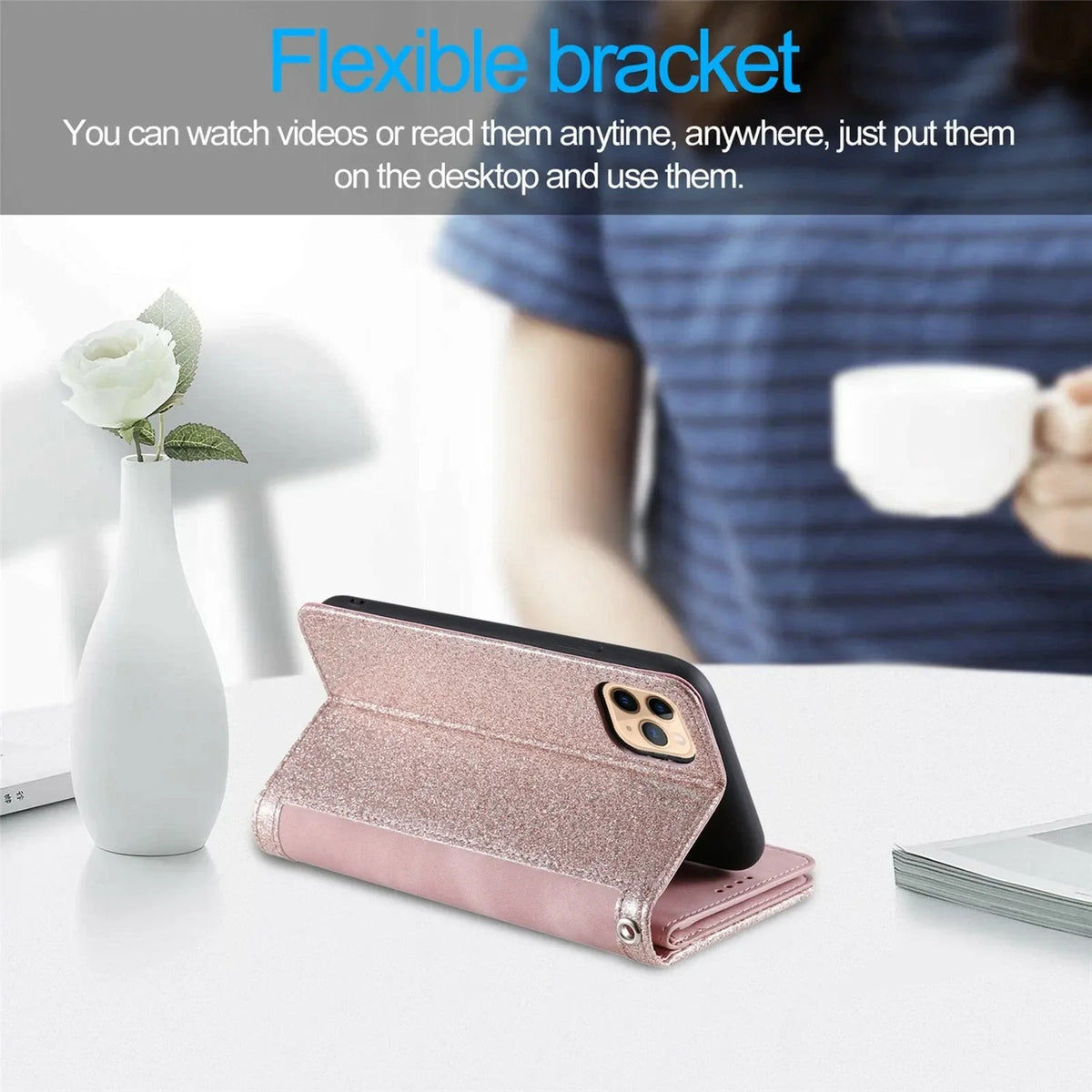 Luxury Zipper Wallet Phone Case for iPhone