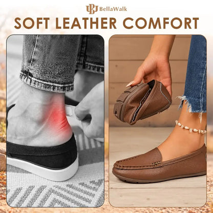 BellaWalk - Women's Comfort Soft Leather Slip-On Moccasins