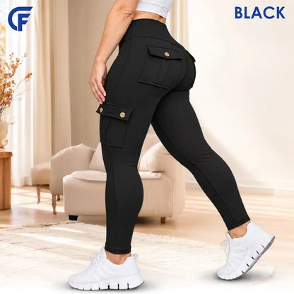 CargoFlex - Women’s High-Waist Stretch Cargo Leggings with Pockets