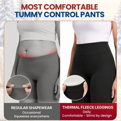 ThermaHug - Thermal High-Waisted Lambswool Fleece Lining Cozy Comfort Leggings