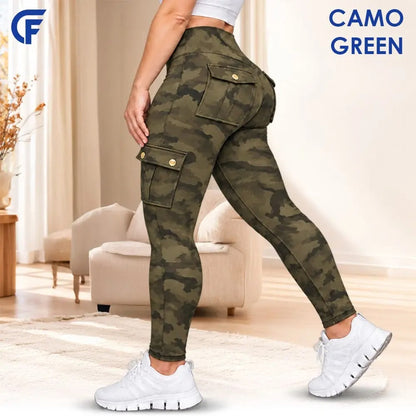 CargoFlex - Women’s High-Waist Stretch Cargo Leggings with Pockets
