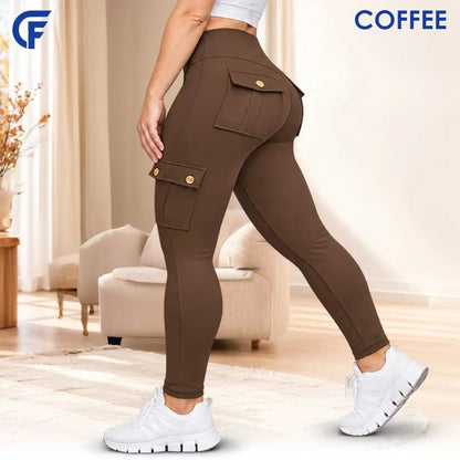 CargoFlex - Women’s High-Waist Stretch Cargo Leggings with Pockets