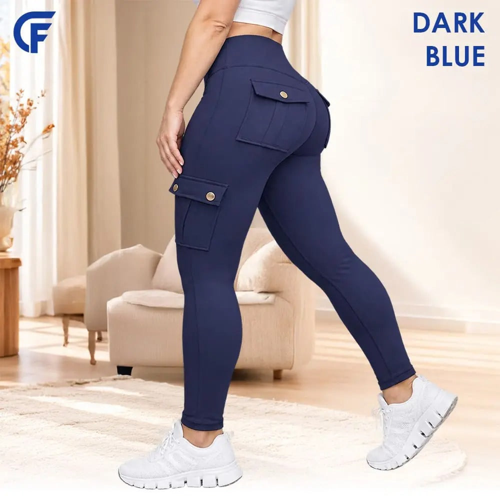 CargoFlex - Women’s High-Waist Stretch Cargo Leggings with Pockets